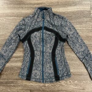 Lululemon Define Jacket Brushed Herringbone Alberta Lake Teal Zip